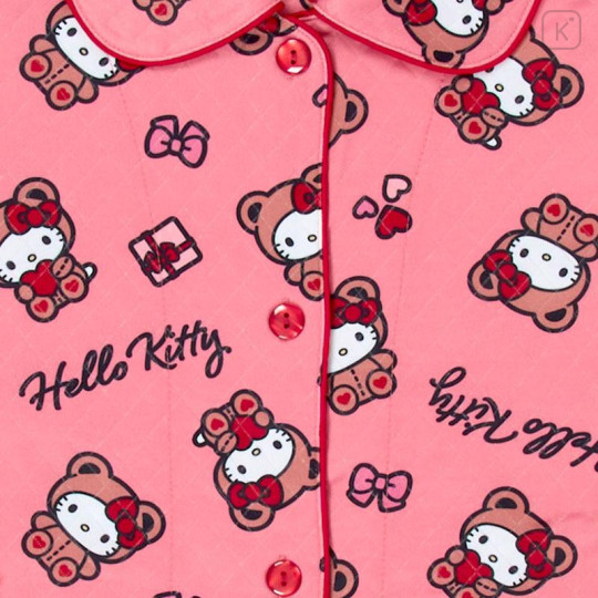 Japan Sanrio Long Sleeve Shirt Pajamas (M) - Hello Kitty : Bear Pink - 4