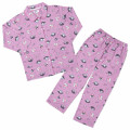 Japan Sanrio Long Sleeve Shirt Pajamas (M) - Kuromi & My Melody : Good Dream Purple - 1