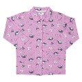 Japan Sanrio Long Sleeve Shirt Pajamas (L) - Kuromi & My Melody : Good Dream Purple - 2