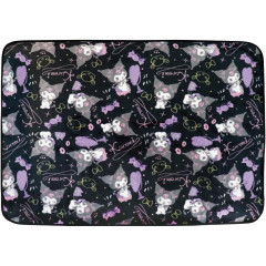 Japan Sanrio Fluffy Throw Blanket - Kuromi : Beauty Queen Black