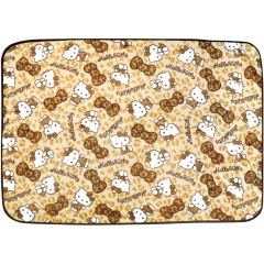 Japan Sanrio Fluffy Throw Blanket - Hello Kitty : Leopard Ribbon