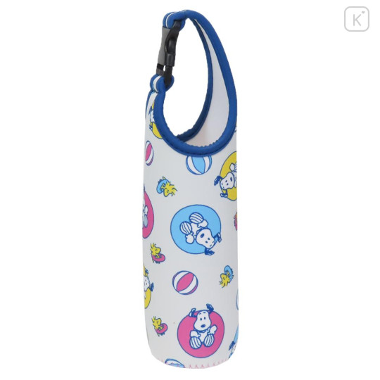 Japan Peanuts Plastic Bottle Holder - Snoopy & Woodstock : Pool Chill - 1