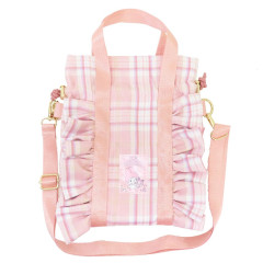 Japan Sanrio Shoulder Crossbody Bag - My Melody : 50th Anniversary Frill Pink