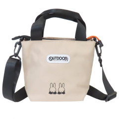 Japan Miffy × Outdoor Shoulder Crossbody Bag - Miffy : Beige Black