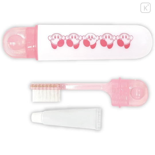 Japan Kirby Toothbrush Set - Kirby : Play With Waddle Dee Light Pink - 2