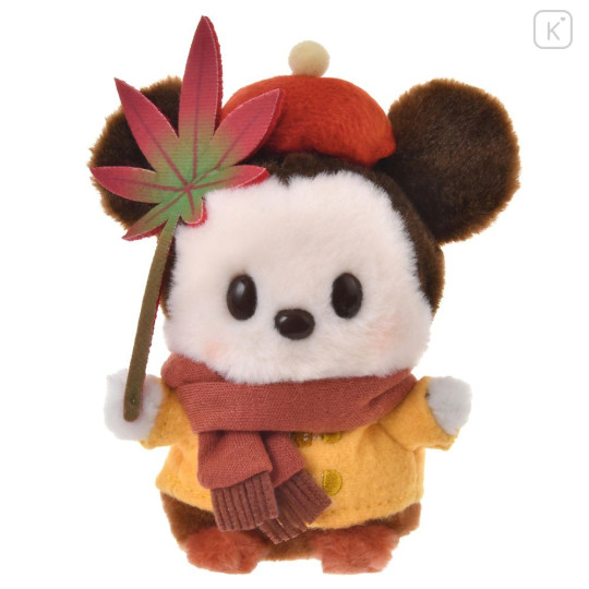 Japan Disney Store Urupocha-chan Plush - Mickey : Autumn Maple Leaf - 1