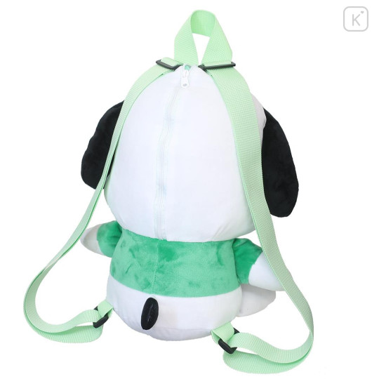 Japan Sanrio Plush Backpack - Pochacco : Sitting Green - 2