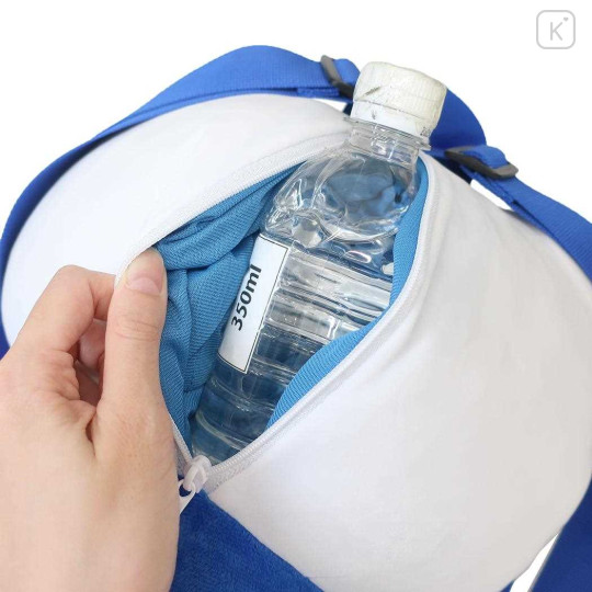 Japan Sanrio Plush Backpack - Hello Kitty : Sitting Blue - 3