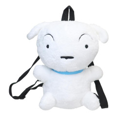Japan Crayon Shin-chan Plush Backpack - Shiro : Sitting