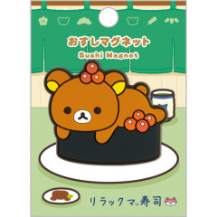 Japan San-X Rubber Magnet - Rilakkuma : Anytime Sushi Salmon Roe Gunkan