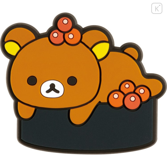 Japan San-X Rubber Magnet - Rilakkuma : Anytime Sushi Salmon Roe Gunkan - 2