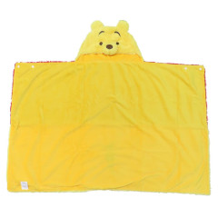 Japan Disney Fluffy Hooded Blanket - Pooh