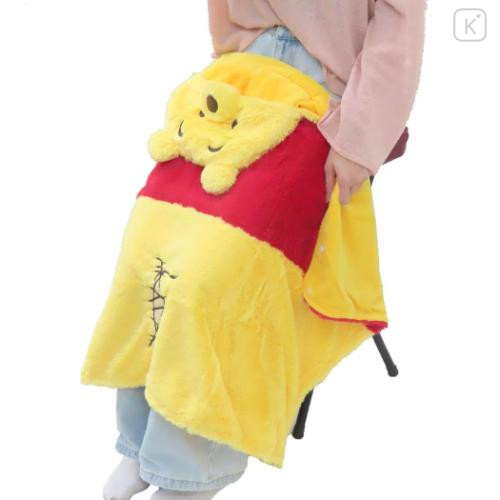 Japan Disney Fluffy Hooded Blanket - Pooh - 5