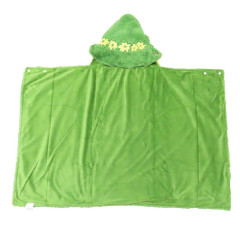Japan Moomin Fluffy Hooded Blanket - Snufkin : Green