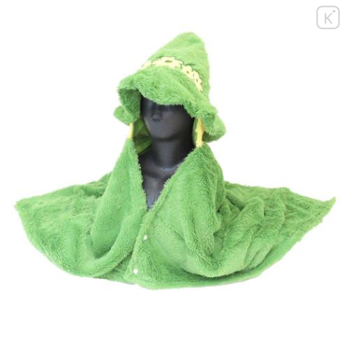 Japan Moomin Fluffy Hooded Blanket - Snufkin : Green - 4
