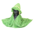 Japan Moomin Fluffy Hooded Blanket - Snufkin : Green - 4