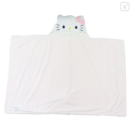 Japan Sanrio Fluffy Hooded Blanket - Hello Kitty : Pink - 1