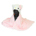Japan Sanrio Fluffy Hooded Blanket - Hello Kitty : Pink - 4