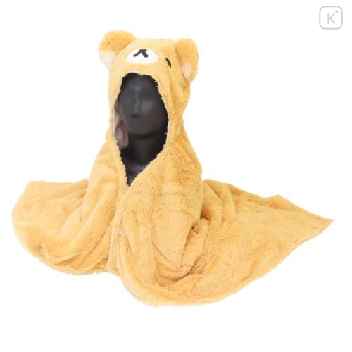 Japan San-X Fluffy Hooded Blanket - Rilakkuma - 4