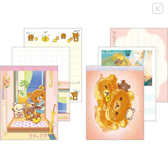 Japan San-X Mini Notepad Set - Rilakkuma : Rilakkuma Stay with Me - 1
