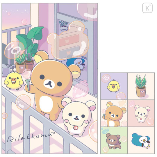 Japan San-X Mini Envelope Set - Rilakkuma : Rilakkuma Stay with Me - 3