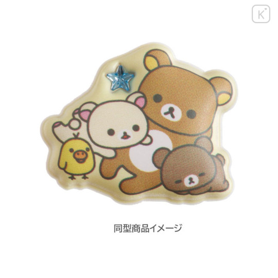 Japan San-X Marshmallow Stickers - Rilakkuma : Squishy Rhinestones Pink - 2