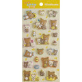 Japan San-X Marshmallow Stickers - Rilakkuma : Squishy Rhinestones Yellow - 1