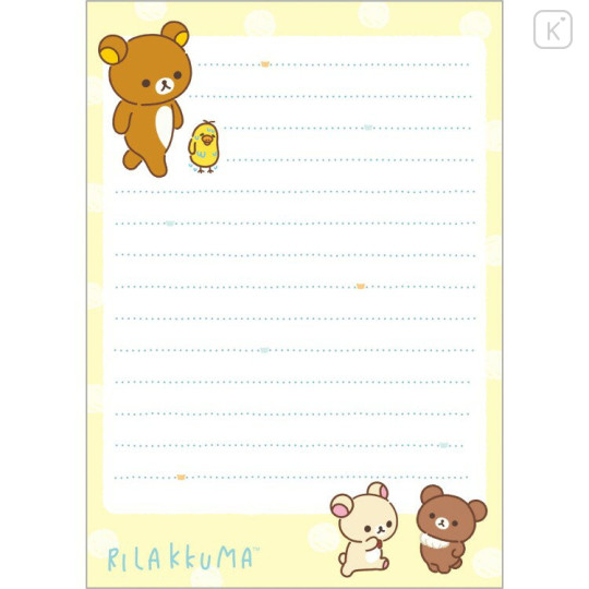 Japan San-X A6 Notepad - Kiiroitori & Rilakkuma : Rilakkuma Stay with Me - 3