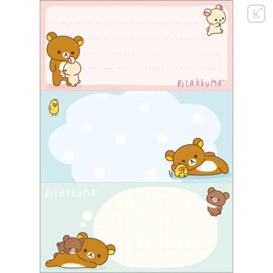 Japan San-X A6 Notepad - Kiiroitori & Rilakkuma : Rilakkuma Stay with Me - 4