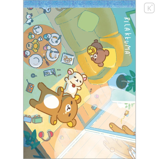 Japan San-X A6 Notepad - Rilakkuma : Rilakkuma Stay with Me - 1