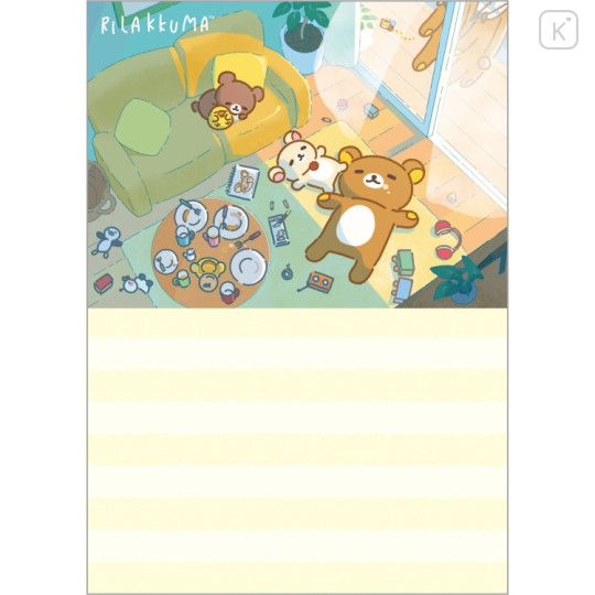 Japan San-X A6 Notepad - Rilakkuma : Rilakkuma Stay with Me - 2