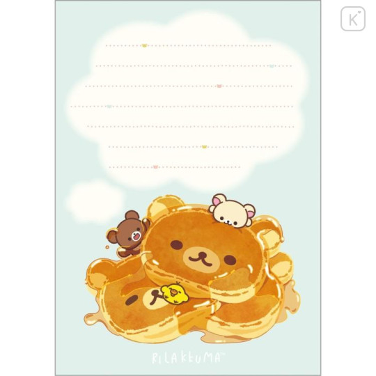 Japan San-X A6 Notepad - Rilakkuma : Rilakkuma Stay with Me - 5