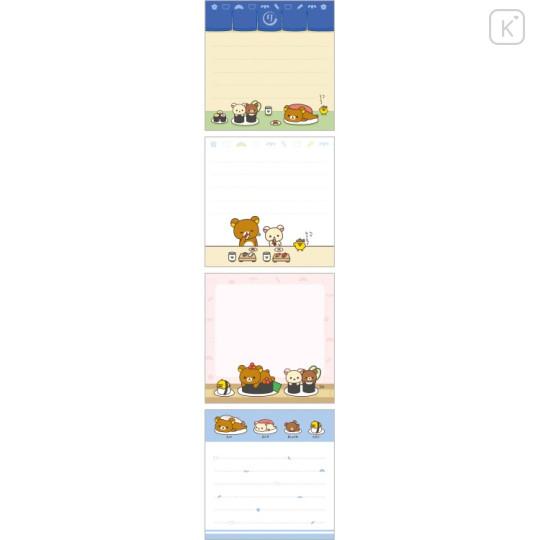 Japan San-X Square Memo Pad - Rilakkuma : Anytime Sushi - 2