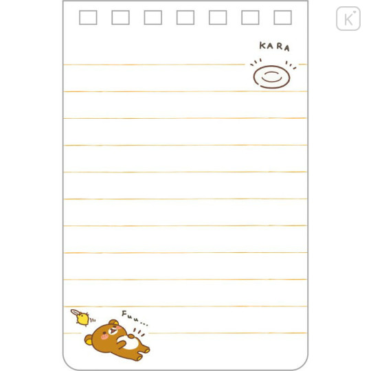 Japan San-X SP Memo - Kiiroitori & Rilakkuma : Rilakkuma Stay with Me - 2