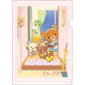 Japan San-X A4 Clear File Folder - Rilakkuma : Rilakkuma Stay with Me Cooking - 1