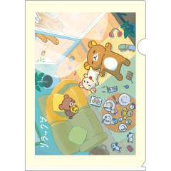 Japan San-X A4 Clear File Folder - Rilakkuma : Rilakkuma Stay with Me Relax