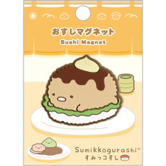 Japan San-X Rubber Magnet - Sumikko Gurashi : Anytime Sushi Tonkatsu Fried Pork