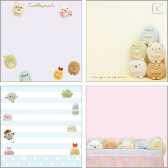 Japan San-X Square Memo Pad - Sumikko Gurashi : Photo Series Blue - 2