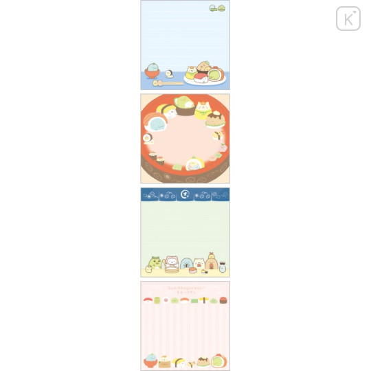 Japan San-X Square Memo Pad - Sumikko Gurashi : Anytime Sushi - 2