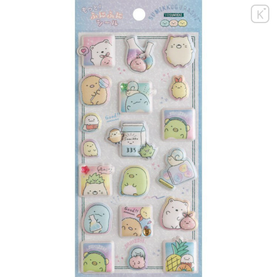 Japan San-X Marshmallow Stickers - Sumikko Gurashi : Squishy Rhinestones Blue - 1