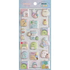 Japan San-X Marshmallow Stickers - Sumikko Gurashi : Squishy Rhinestones Blue