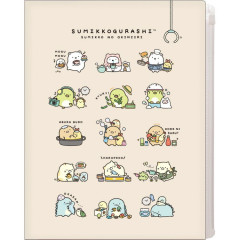 Japan San-X 6+1 Pockets A4 Clear File Holder - Sumikko Gurashi : Anytime Sushi