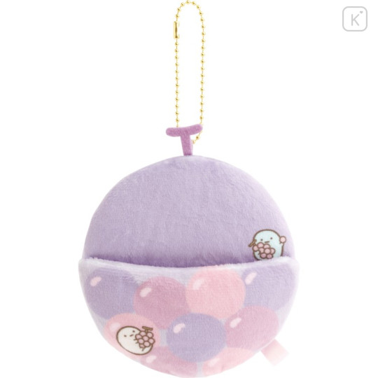 Japan San-X Scene Plush Toy - Sumikko Gurashi : Fruit Parlor Grape Keychain - 1