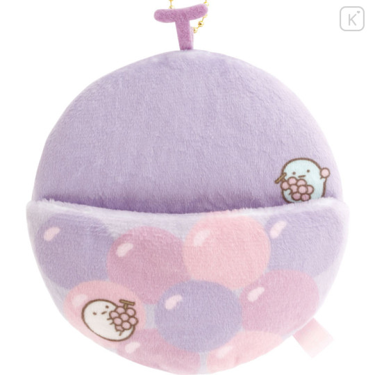 Japan San-X Scene Plush Toy - Sumikko Gurashi : Fruit Parlor Grape Keychain - 2