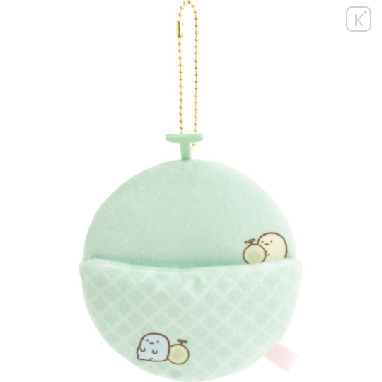 Japan San-X Scene Plush Toy - Sumikko Gurashi : Fruit Parlor Melon Keychain - 1