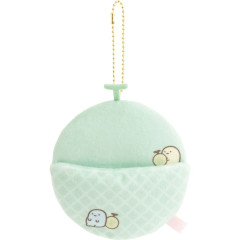 Japan San-X Scene Plush Toy - Sumikko Gurashi : Fruit Parlor Melon Keychain