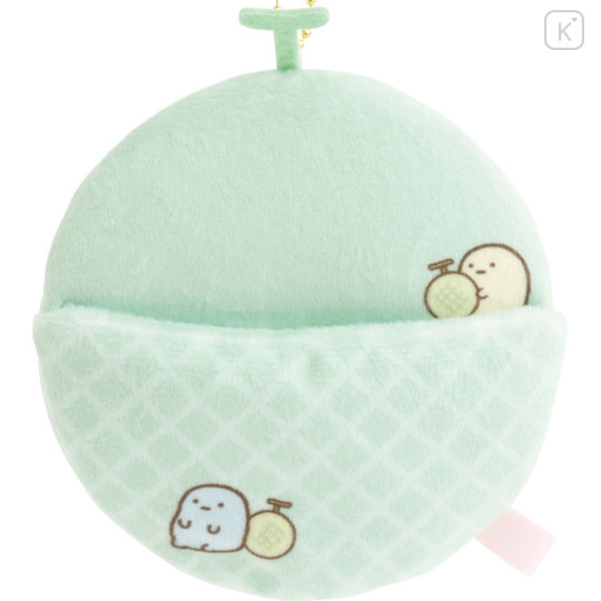 Japan San-X Scene Plush Toy - Sumikko Gurashi : Fruit Parlor Melon Keychain - 2