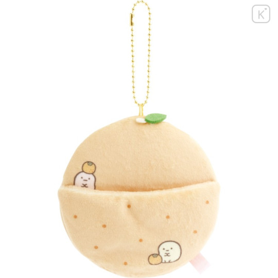 Japan San-X Scene Plush Toy - Sumikko Gurashi : Fruit Parlor Orange Keychain - 1