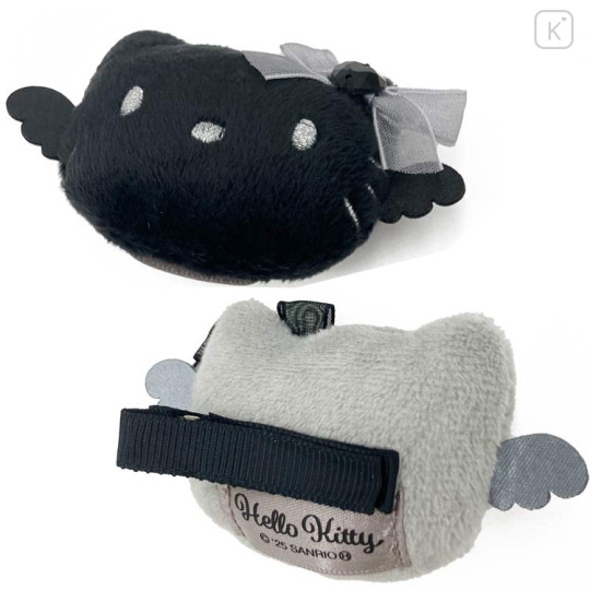 Japan Sanrio Plush Multi Clip Set - Hello Kitty : Black Angel - 2
