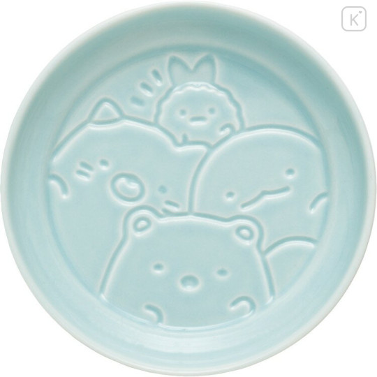 Japan San-X Soy Sauce Plate - Sumikko Gurashi : Anytime Sushi Embossed - 1